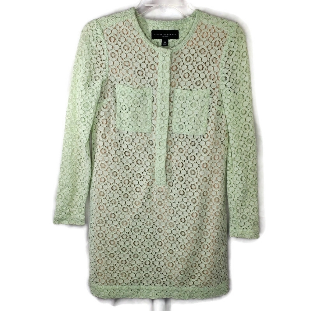 Victoria Beckham for Target Mint Green Lace Dress Size XS.